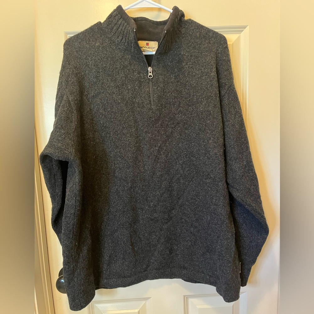 WOOLRICH Charcoal Gray/black sweater